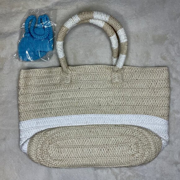 Altru Made For Good Woven Tote Bag with Blue Tassel - Picture 3 of 5